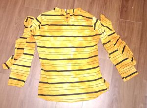 Stylish Yellow Striped Top for Women