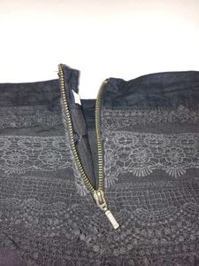 Aesthetic Black Skirt With Side Chain