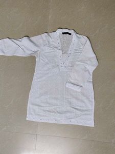 White Embroidered Kurti