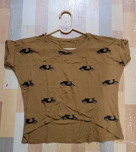 Brown Colour Crop Top