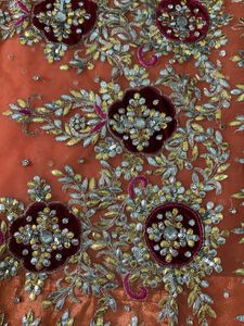 Gorgeous Orange Indian Saree