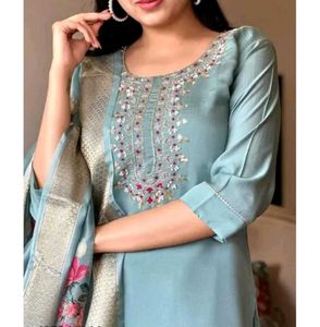 Elegant Embroidered Kurta Set