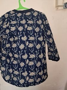 Biba 42 Printed Blue Kurti