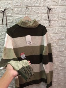 Fusion Max Striped Turtleneck Sweater