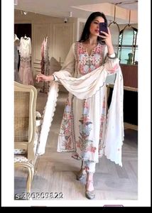 Embroidered White Salwar Kameez Suit