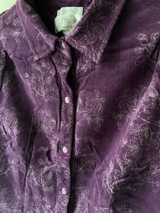 Elegant Purple Floral Shirt
