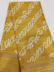 Golden Yellow Dola Silk Saree