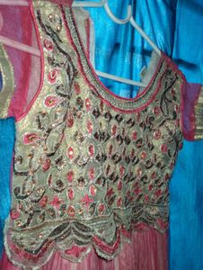 Pink & Gold Embellished Dress