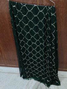 Green &amp; Gold Sequin Scarf