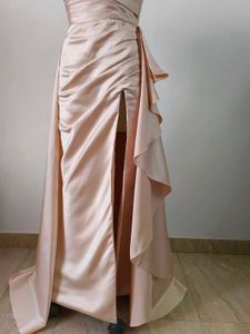 Satin Off-Shoulder Gown