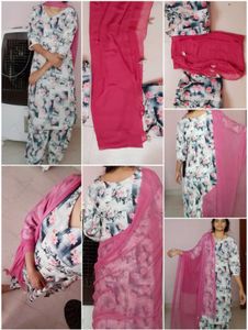 Floral Print Salwar Suit with dupatta