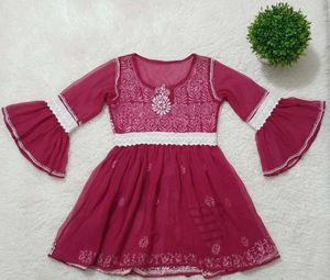 short kurti with bell sleeves