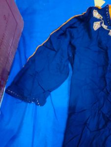Stylish Blue &amp; Yellow Dress 44 Size