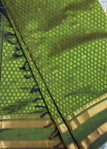 Like New Green Color Pure Silk Saree