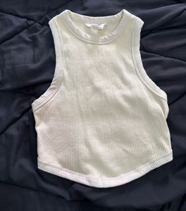 Beige Crop Top