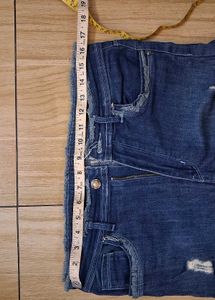 Ripped Blue Denim Jeans women