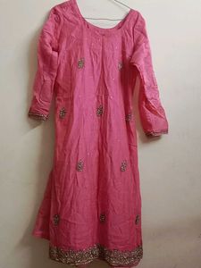 Pink Embellished Kurti