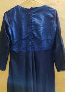 Stunning Navy Blue Embroidered Maxi Dress