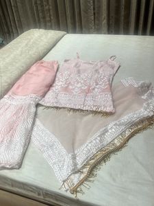 Pink Embroidered 3-Piece Suit