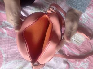 leather pink bag
