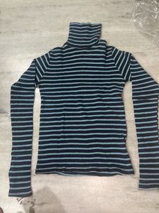 Striped Turtleneck Top