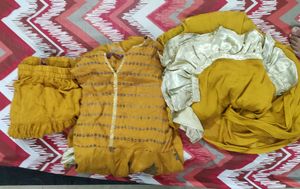 Libas Mustard Anarkali Suit Set M...