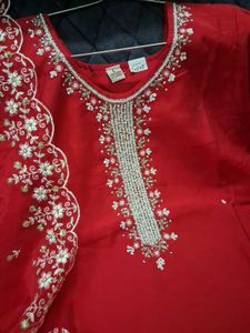 Red Kurta Set &amp; Dupatta m and L