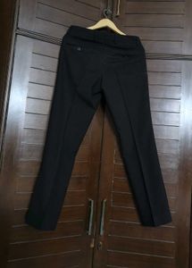 John Player Charcoal Black Viscose Formal Trouser
