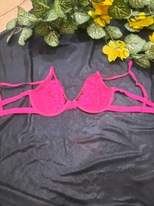 Hot Pink Lace Bralette