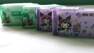 4 Cute Mini Wet Wipes💜🩵