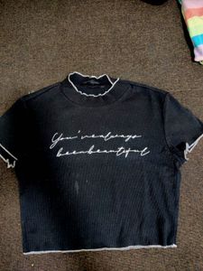 Cute Black Crop Top