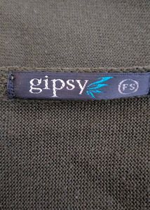 Olive Green Fringe Poncho