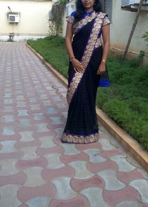 Elegant Black Saree