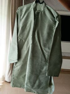 Elegant green colour kurta pajama with jacket