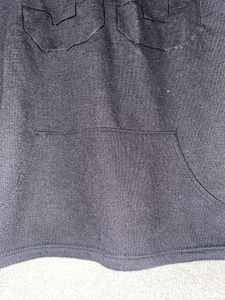 A black crop t-shirt