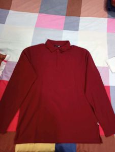 Highlander Maroon Long Sleeve Polo Shirt