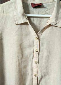 Light Pink Long Linen Shirt