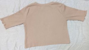 Crop Cream Color Top