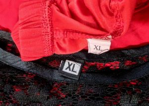 Red &amp; Black Kurti Set