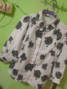 Floral Print Button-Down Shirt