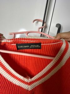 Cute Orange Knit Vest