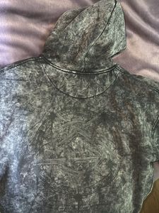 Brand New Printed Charcoal Hoodie