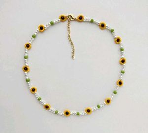 Pinteresty Sunflower Pearl Necklace 🌻