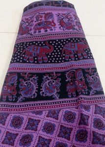 Elephant Print Ethnic Wrap Around Skirt