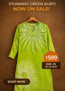 Green Floral Print Kurti