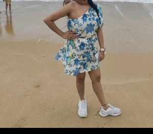 Cotton Off Shoulder Top Nd Skirt