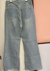 Ripped Wide Leg Jeans