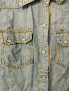 Denim Button-Down Shirt Vintage Y2k