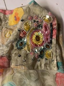 Floral Top &amp; Olive Green Pants