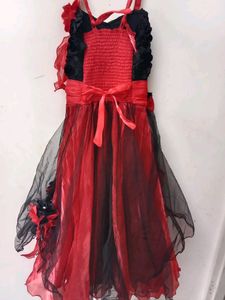 Red And Black Heavy Gown